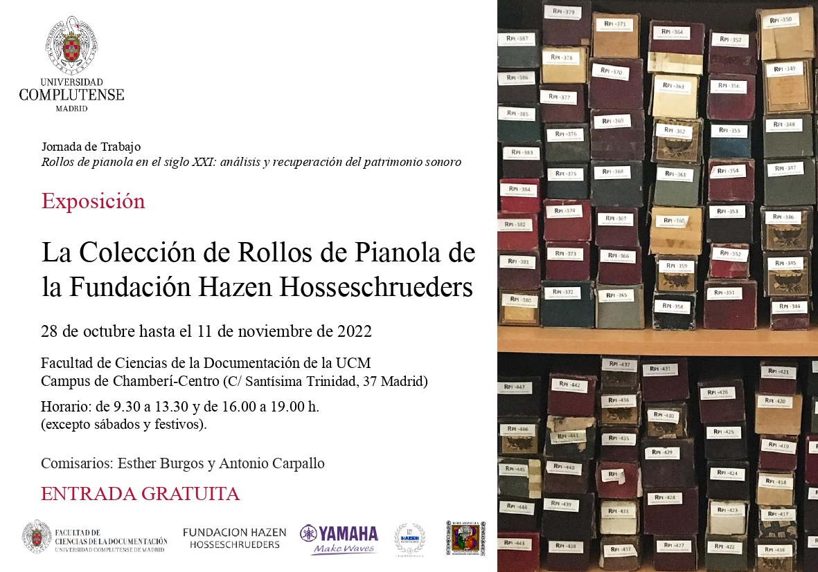 SEMINARIO DE TRABAJO  “Rollos de pianola en el siglo XXI: análisis y recuperación  del patrimonio sonoro”